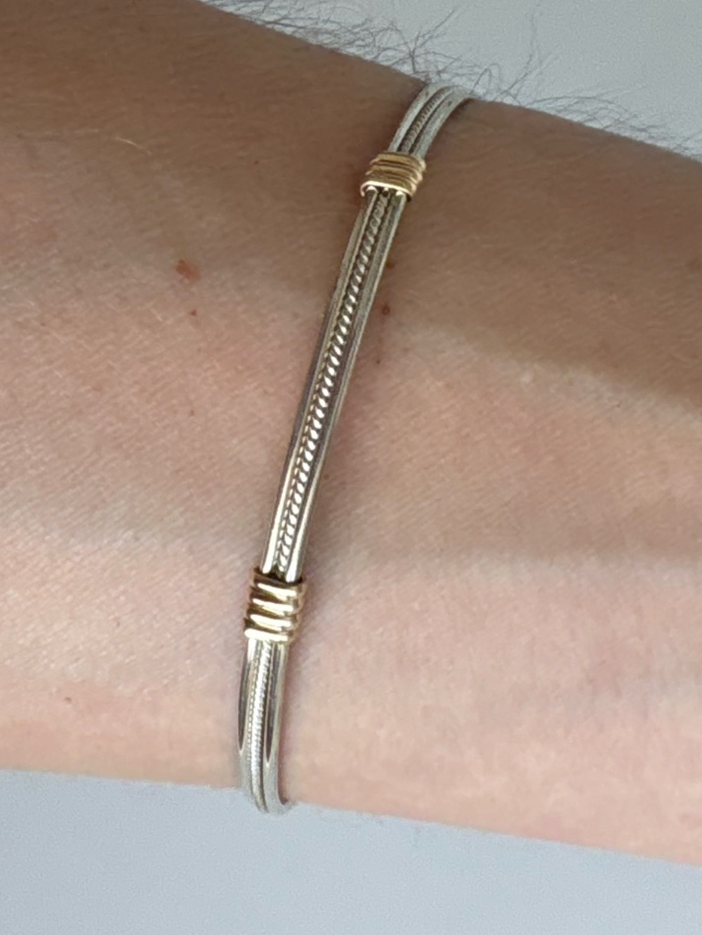 Ronaldo Jewelry Be Kind Bracelet 925 Sterling Silver Gold Accent 7.5 - Picture 13 of 16